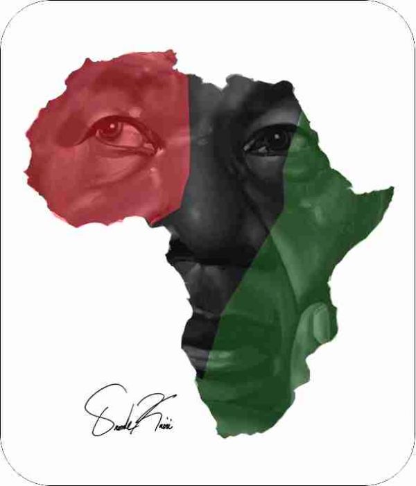 Mandela Africa Black Art Mousepad